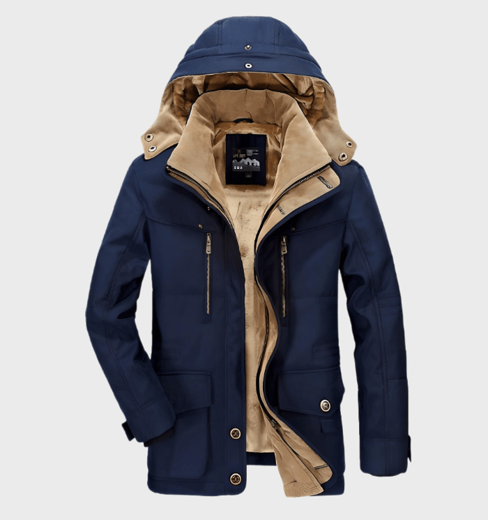 Evermont | Men’s Thick Winter Coat with Hood &amp; Deep Pockets