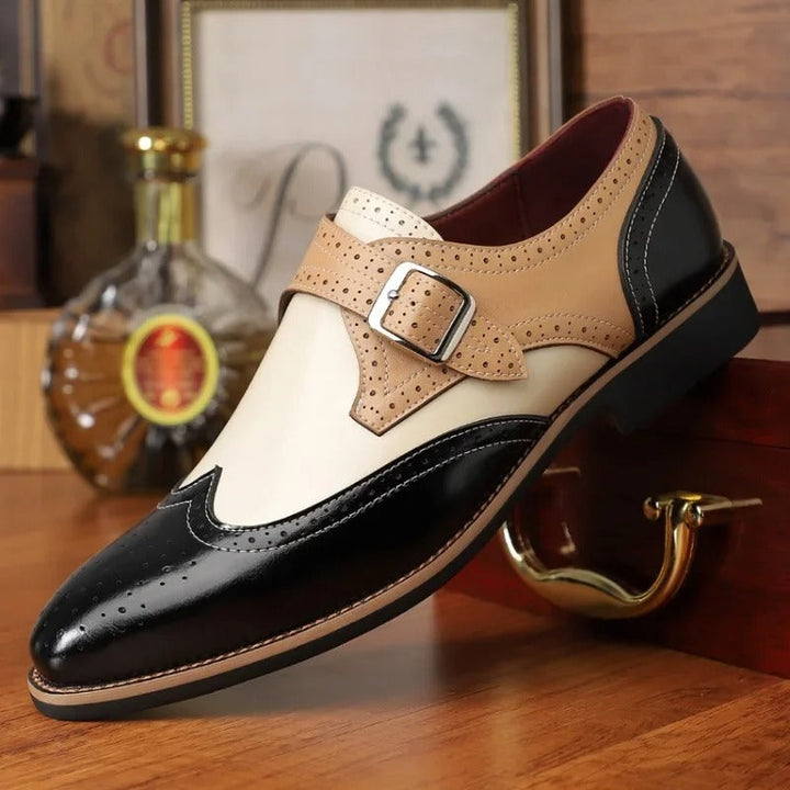 Tri Color Body Strap Ferrano | Men’s Tri Color Monk Strap Shoes – Lenn Holland
