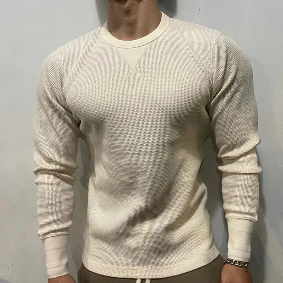 Fynric | Men’s Waffle-Knit Cotton Sweater
