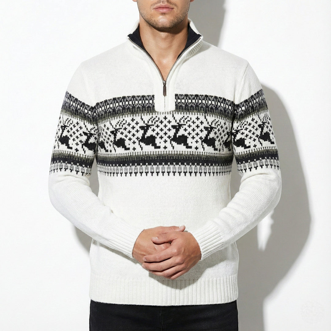 Jordan | Men’s Fair Isle Quarter-Zip Sweater