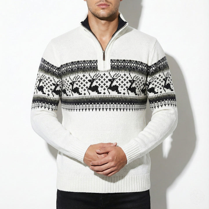 Jordan | Men’s Fair Isle Quarter-Zip Sweater