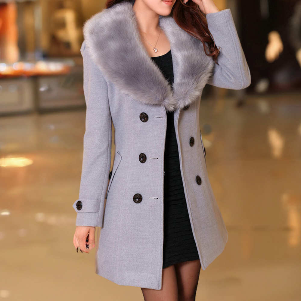 Seraphie | Women’s Wool Blend Double-Breasted Coat