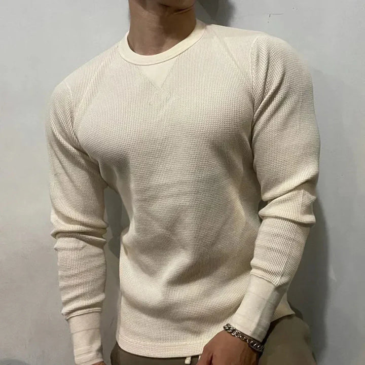 Fynric | Men’s Waffle-Knit Cotton Sweater