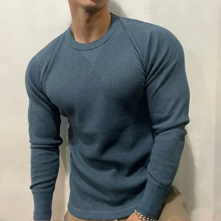 Fynric | Men’s Waffle-Knit Cotton Sweater