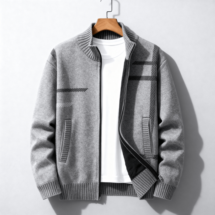 Jerry | Men’s Wool Knit Zip Jacket