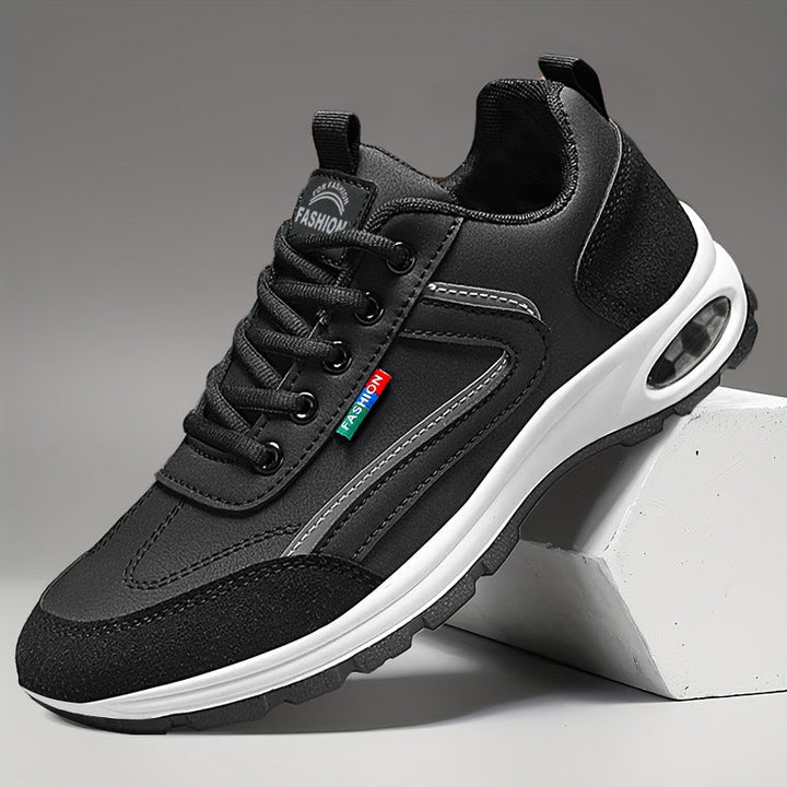 Jino | Men’s Faux Leather Sneakers with Anti-Slip Sole