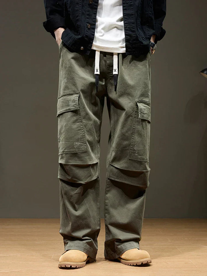 Joey | Men’s Wide-Leg Cotton Cargo Pants