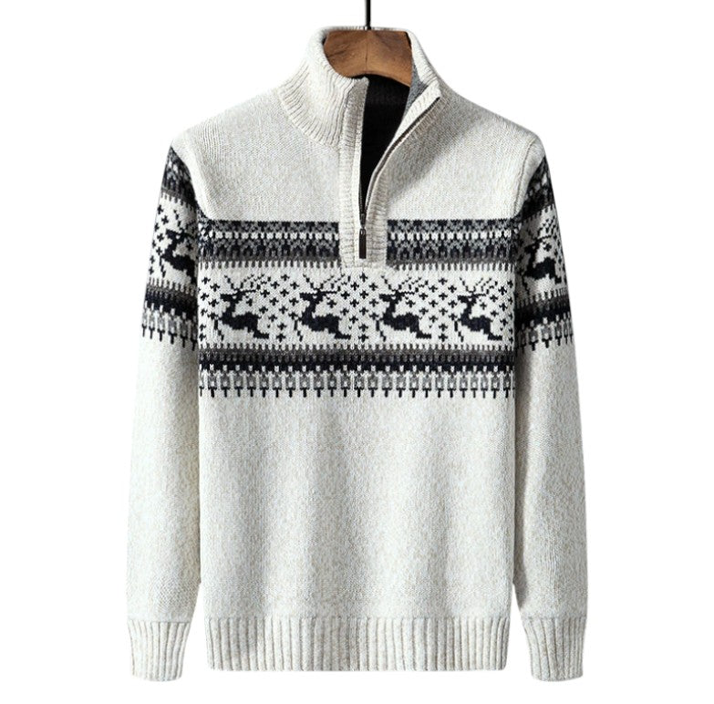 Jordan | Men’s Fair Isle Quarter-Zip Sweater