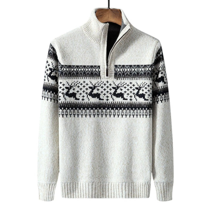 Jordan | Men’s Fair Isle Quarter-Zip Sweater