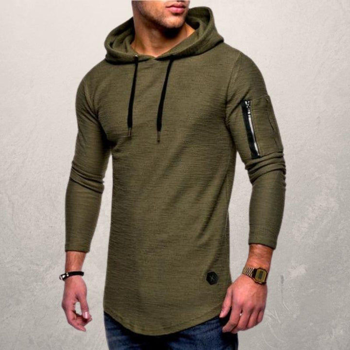 Leino | Men’s Long-Sleeved Textured Hoodie
