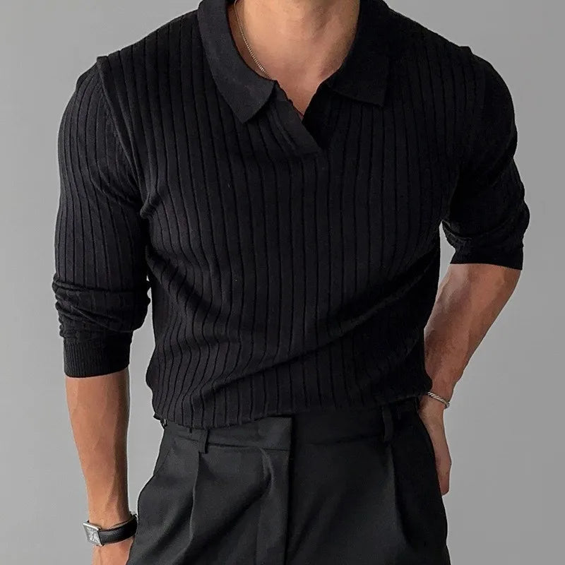 Lenard | Men’s Ribbed Polo Shirt