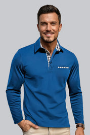 Men’s Slim Fit Jumper with Long Sleeves and Button Closure