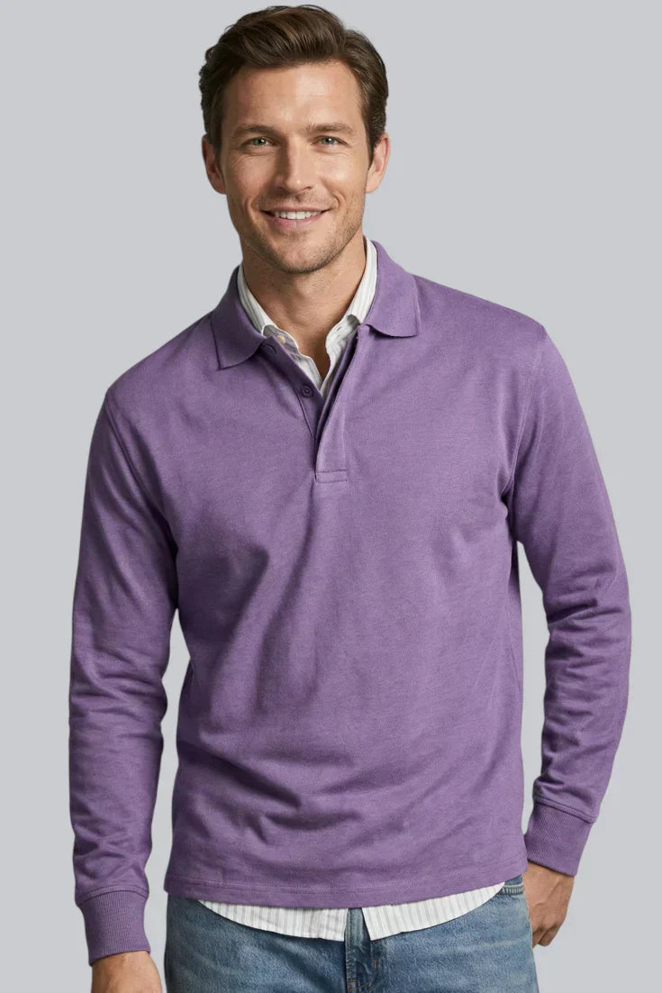 Men’s Half-Zip Sweater with Mock Neck and Ribbed Cuffs