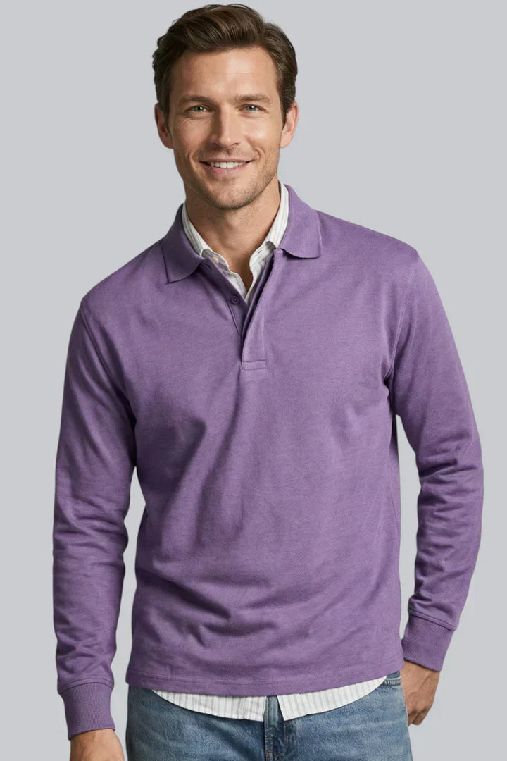 Men’s Half-Zip Sweater with Mock Neck and Ribbed Cuffs