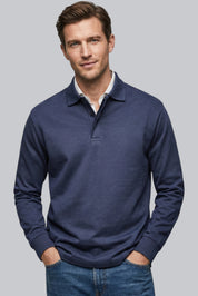 Men’s Half-Zip Sweater with Mock Neck and Ribbed Cuffs