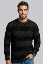 Men’s Chunky Jumper with Long Sleeves and Ribbed Cuffs