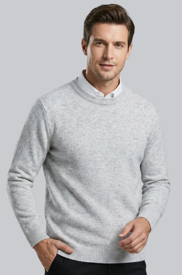 Men’s Knitted Jumper with Long Sleeves and Soft Touch