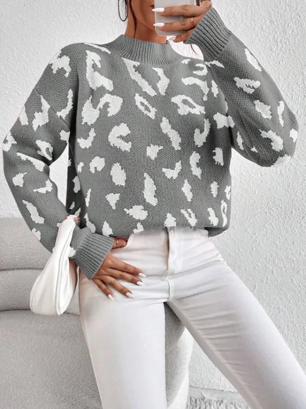 Leontine | Women’s Leopard Print Knit Sweater