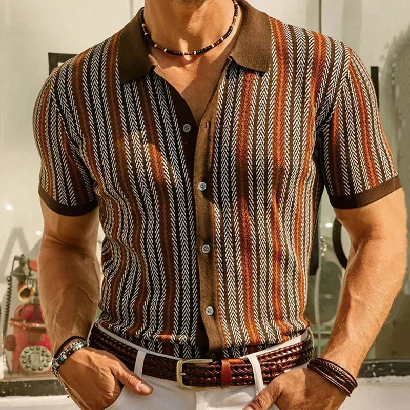 Mark | Men’s Organic Cotton Striped Button Up Shirt