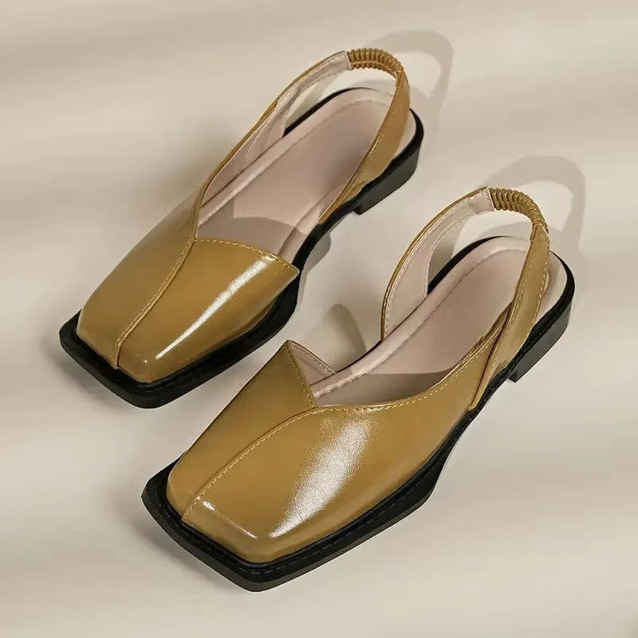 Maya | Women’s Square Toe Elastic Slingback Flats