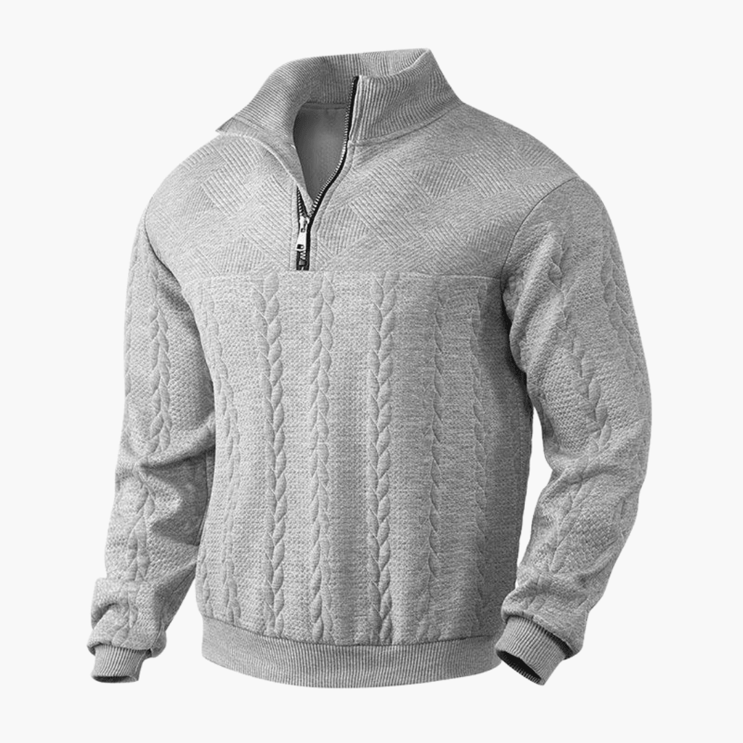 Calvin | Men’s Cable Knit Troyer Sweater