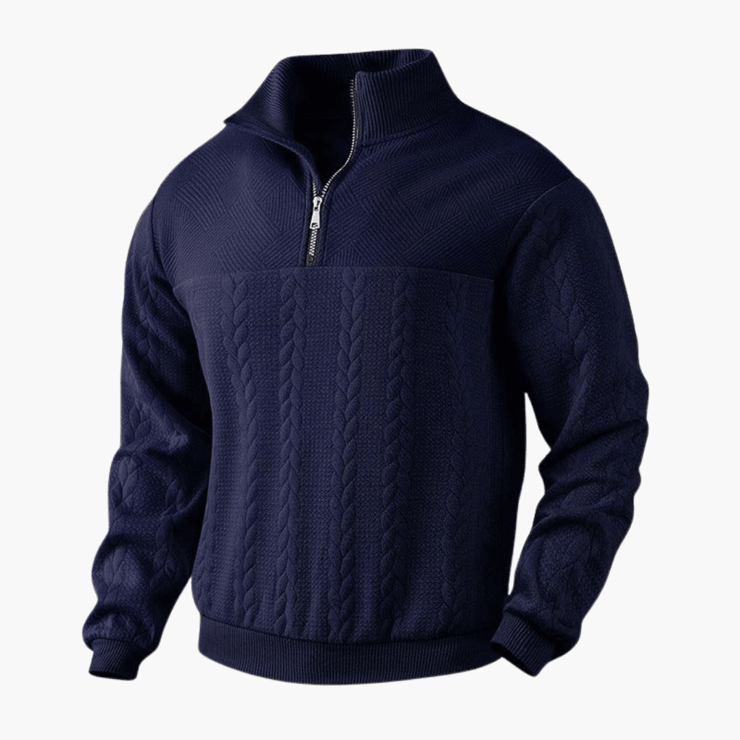 Calvin | Men’s Cable Knit Troyer Sweater