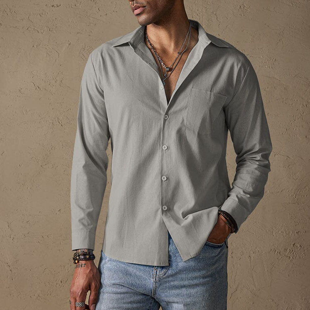 Solven | Men’s Casual Linen Shirt