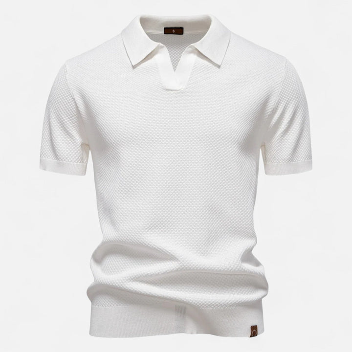 Corvello | Men’s Tailored Knit Polo Shirt
