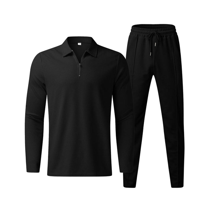 Cedric | Men’s Long Sleeve Polo Shirt and Trouser Set