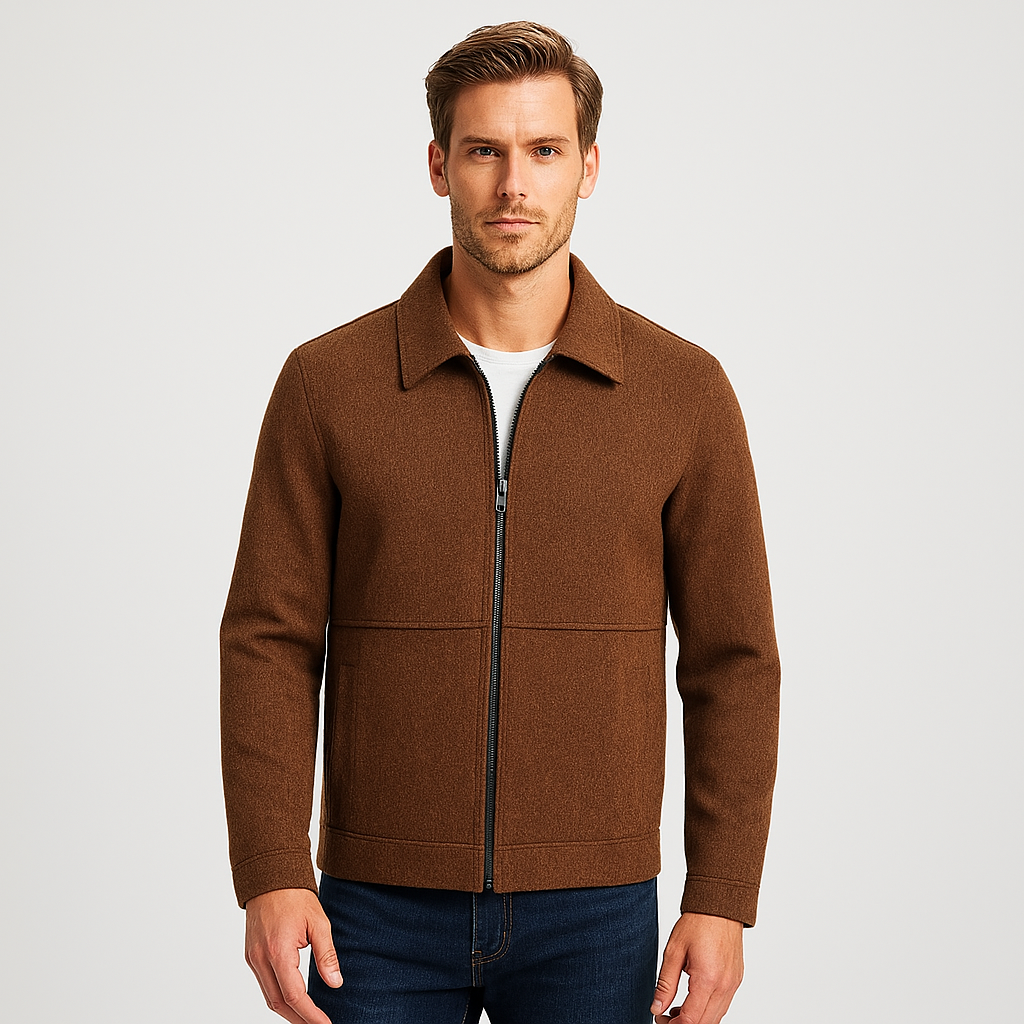 Trivaro | Men’s Textured Harrington Super Shirt