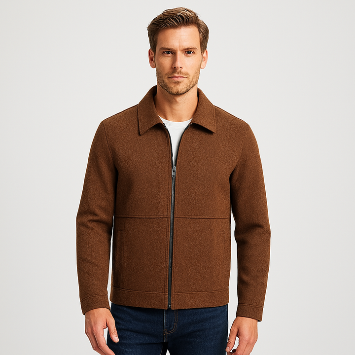 Trivaro | Men’s Textured Harrington Super Shirt