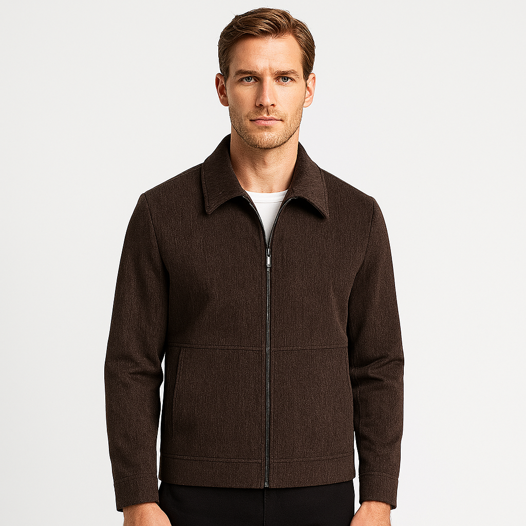 Trivaro | Men’s Textured Harrington Super Shirt