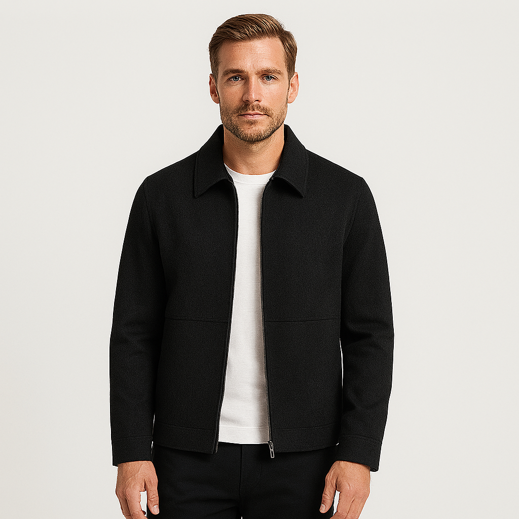 Trivaro | Men’s Textured Harrington Super Shirt