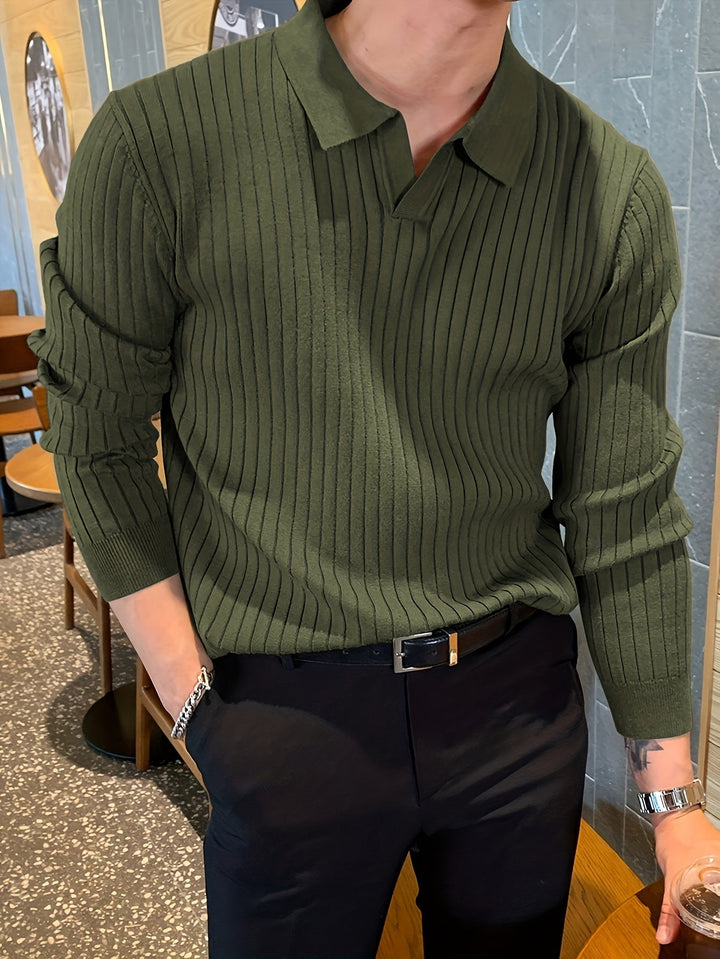 Verrin | Men’s V-Neck Knit Sweater