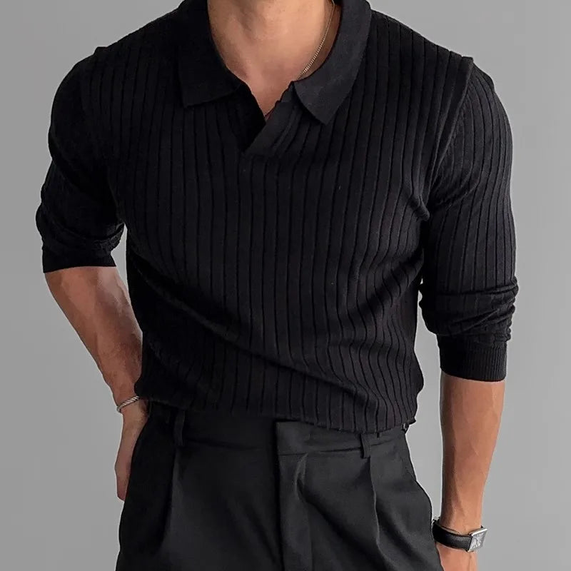 Liverio | Men’s Ribbed Polo Shirt