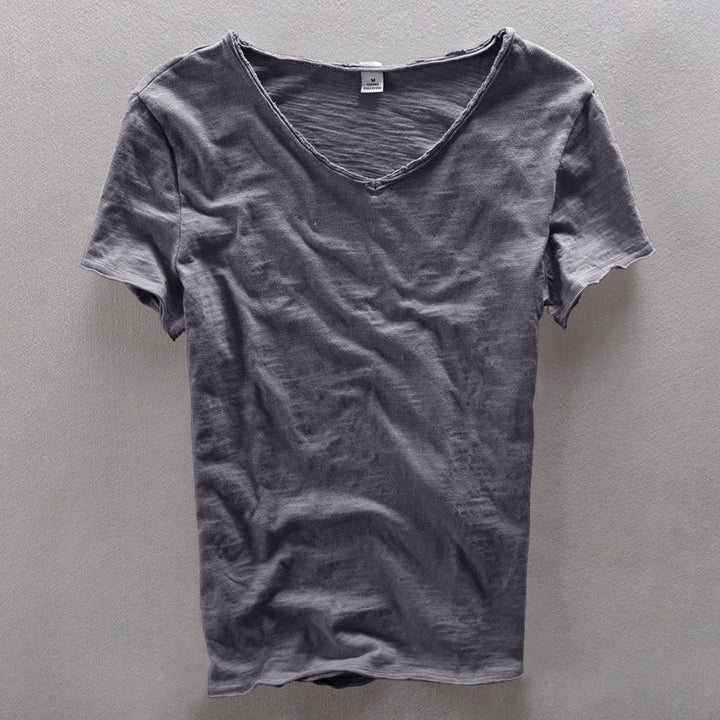 Lenaro | Men’s V-Neck Cotton T-Shirt