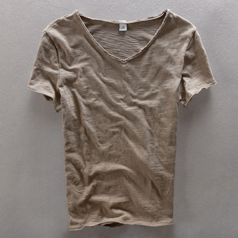 Lenaro | Men’s V-Neck Cotton T-Shirt