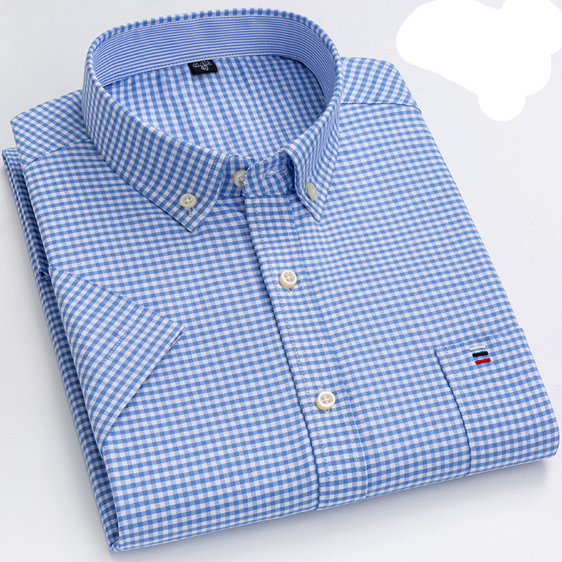 Liorio | Men’s Short-Sleeve Checkered Shirt