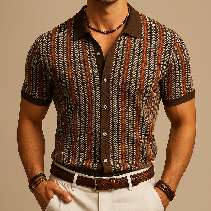 Orviano | Men’s Organic Cotton Herringbone Shirt