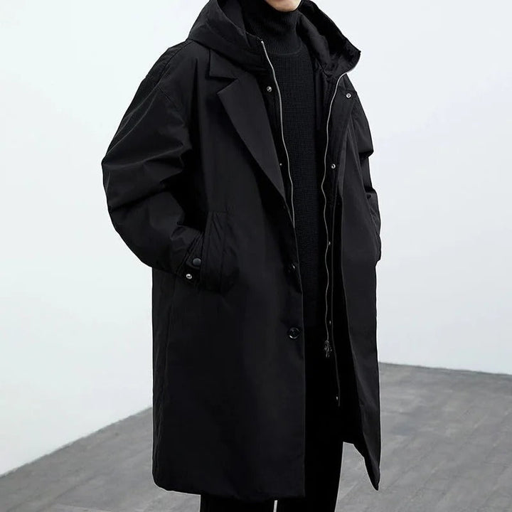 Renalto | Men’s Winter Long Hooded Coat