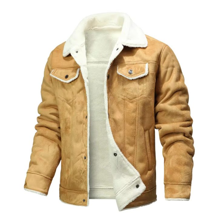 Ricardi | Men’s Suede Faux Leather Jacket