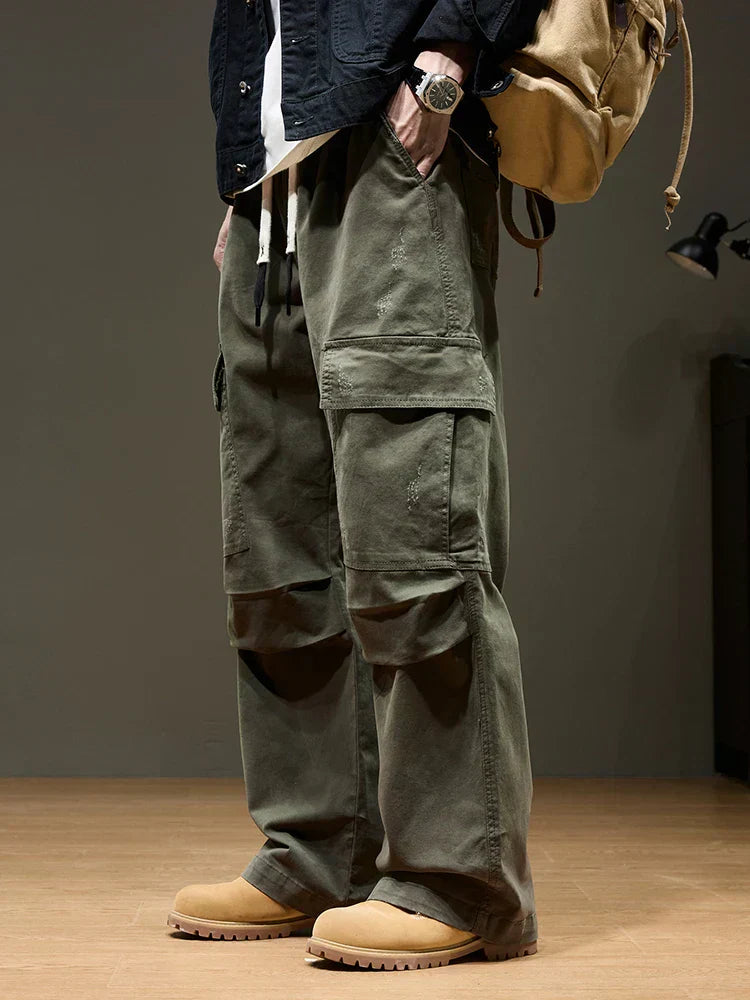 Joey | Men’s Wide-Leg Cotton Cargo Pants