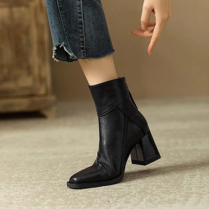 Cora | Women’s Leather Square Toe Ankle Boots