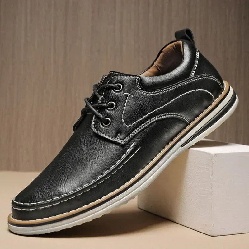 Dave | Men’s Full Grain Leather Moc Toe Shoes