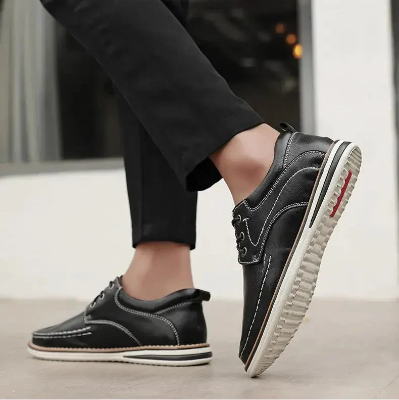 Dave | Men’s Full Grain Leather Moc Toe Shoes