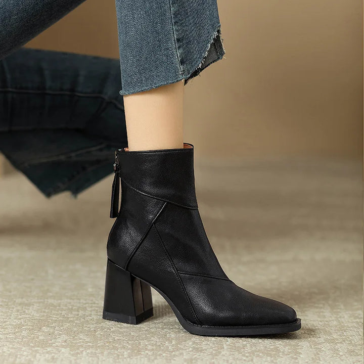 Cora | Women’s Leather Square Toe Ankle Boots