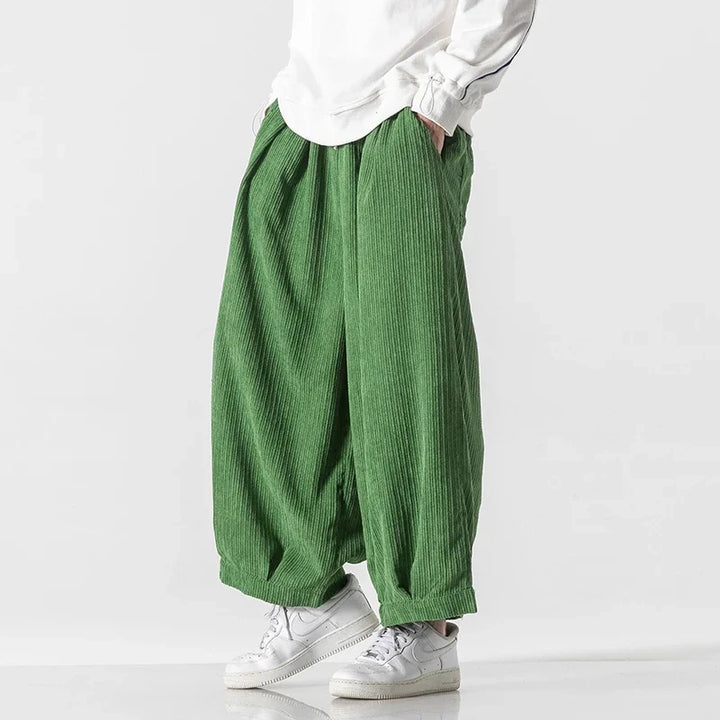 Alberto | Men’s Oversized Pleated Corduroy Pants