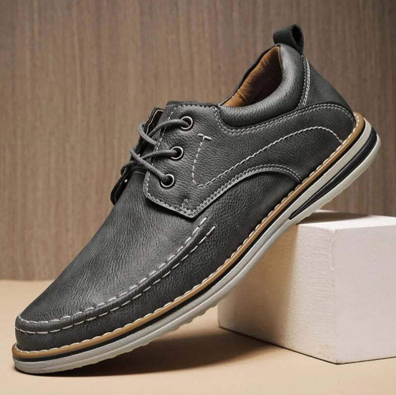 Dave | Men’s Full Grain Leather Moc Toe Shoes