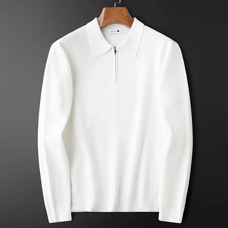 Alveron | Men’s Waffle Knit Quarter Zip Sweater