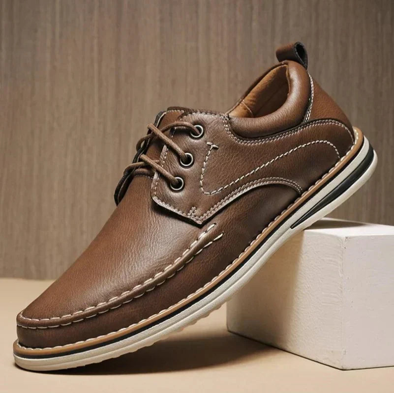 Dave | Men’s Full Grain Leather Moc Toe Shoes